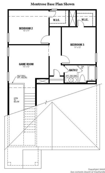 2D floor plan layout of this home in Willowbrook, New Braunfels, TX (Image 3).