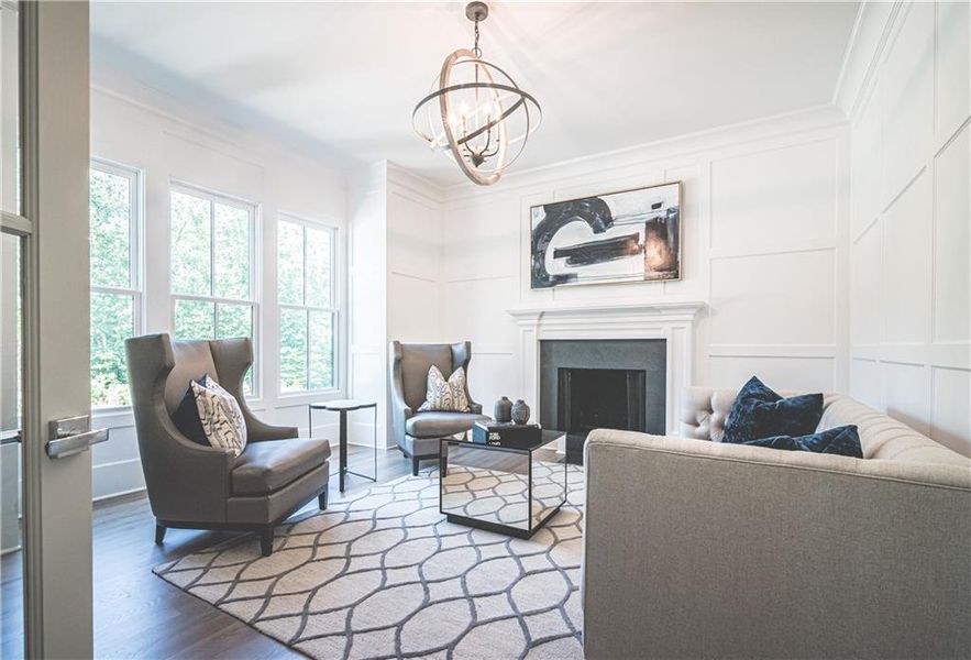Furnished interior view inside a new home in , Alpharetta (Image 4). Furnished interior view inside a new home in , Alpharetta (Image 4).