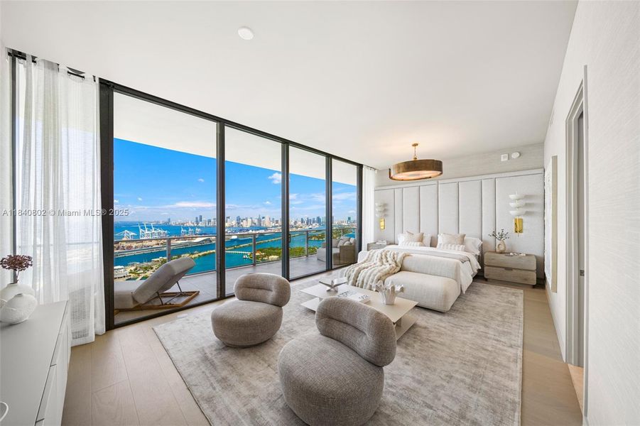 Furnished interior view inside a new home in , Miami Beach (Image 32).