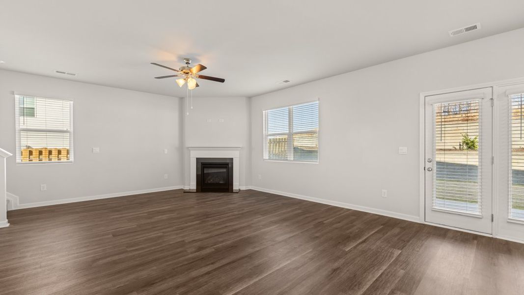 Representative unfurnished interior of a home built from the Mansfield by D.R. Horton in Southwind Village, Evans (Image 20).