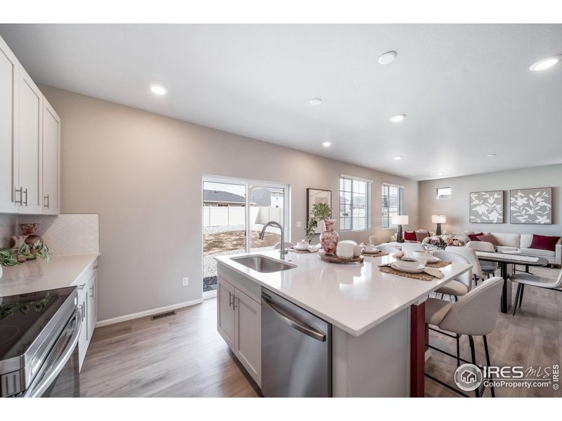 Furnished interior view inside a new home in Thompson River Ranch, Johnstown (Image 3).