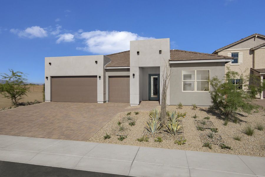Representative exterior photo of a completed home built from the Garnet by Mattamy Homes in Landmarke, Queen Creek, AZ (Image 25).