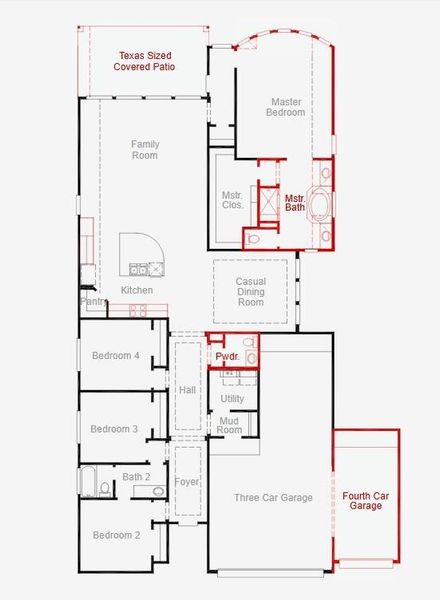 2D floor plan layout of this home in Escondido, Magnolia, TX (Image 2). 2D floor plan layout of this home in Escondido, Magnolia, TX (Image 2).