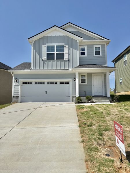 Front exterior of a new home in Hobson Park, Antioch, TN, highlighting curb appeal (Image 1). Front exterior of a new home in Hobson Park, Antioch, TN, highlighting curb appeal (Image 1).