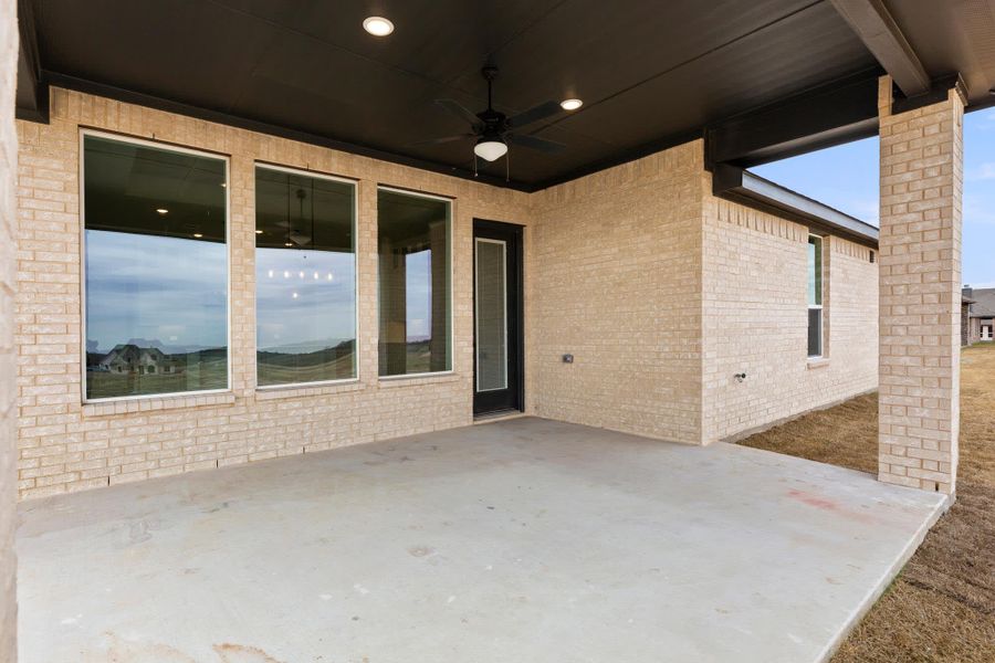 Patio | Concept 2623 at The Meadows in Gunter, TX by Landsea Homes