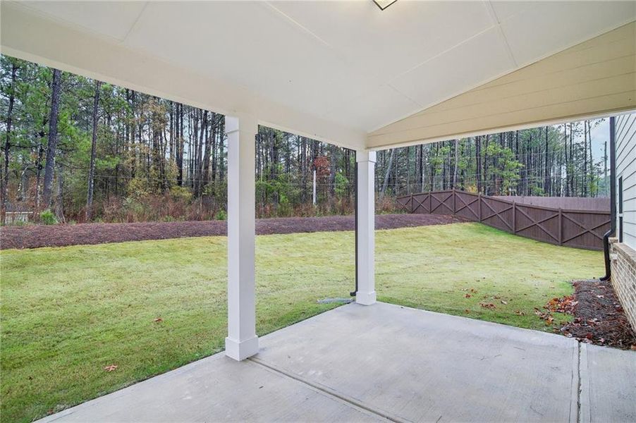 Exterior details and patio area of a home in Pinecrest Ridge, Dacula (Image 26). Exterior details and patio area of a home in Pinecrest Ridge, Dacula (Image 26).