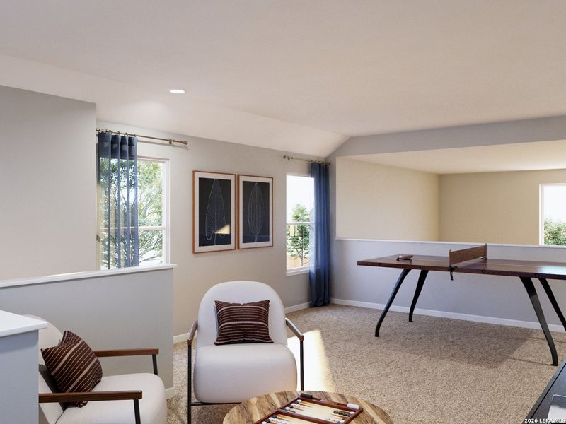 Furnished interior view inside a new home in Cinco Lakes, San Antonio (Image 10).