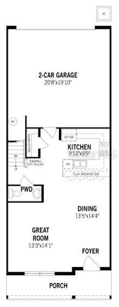 2D floor plan layout of this home in Rainwood, Groveland, FL (Image 2). 2D floor plan layout of this home in Rainwood, Groveland, FL (Image 2).