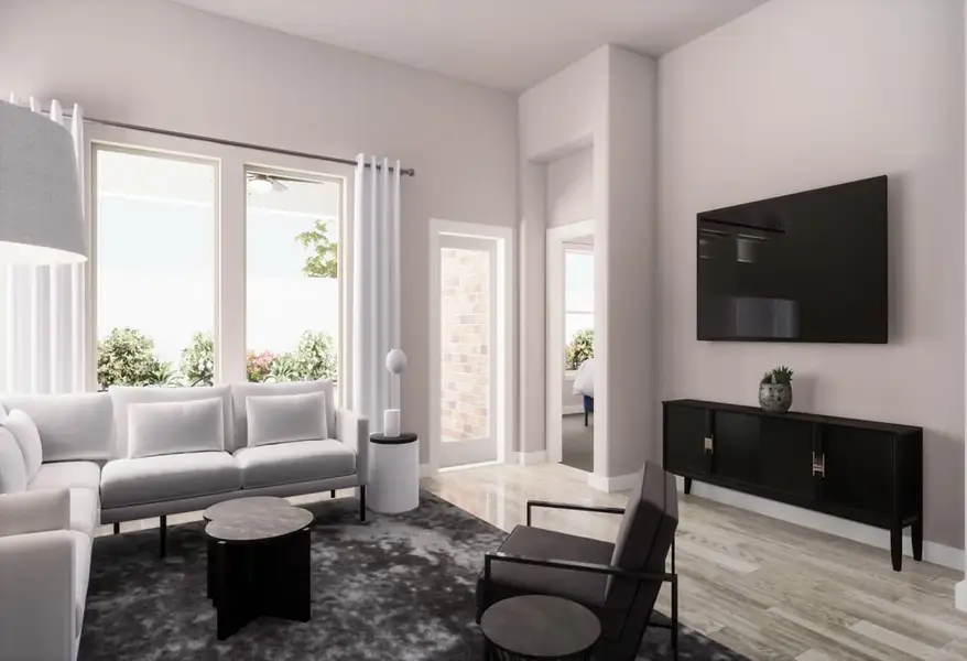 Furnished interior view inside a new home in View at the Reserve, Mansfield (Image 4). Furnished interior view inside a new home in View at the Reserve, Mansfield (Image 4).