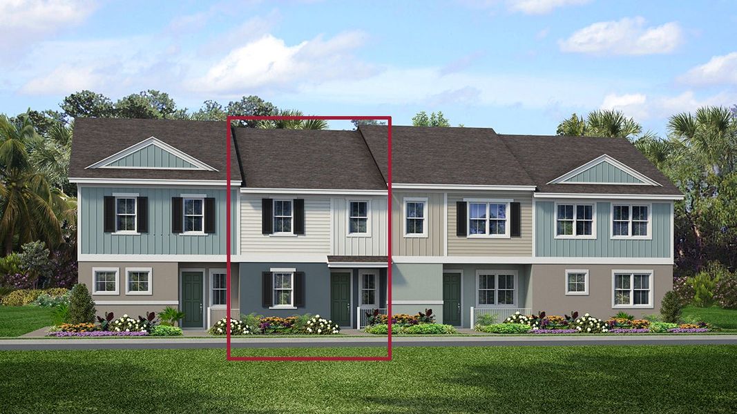 Representative exterior photo of a completed home built from the Jackson by Park Square Residential in The Residences at Emerson Park, Apopka, FL (Image 17).