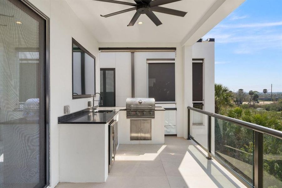 Exterior details and patio area of a home in , New Smyrna Beach (Image 31).