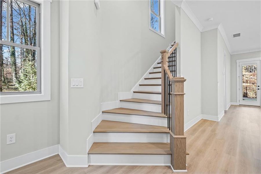 Spacious, unfurnished interior of a new home in Devin's Shire - A Kennesaw Tradition, Kennesaw (Image 18). Spacious, unfurnished interior of a new home in Devin's Shire - A Kennesaw Tradition, Kennesaw (Image 18).