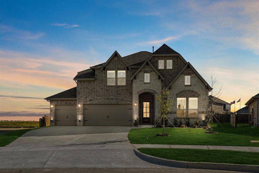 Front exterior of a new home in Silo Mills, Joshua, TX, highlighting curb appeal (Image 25).