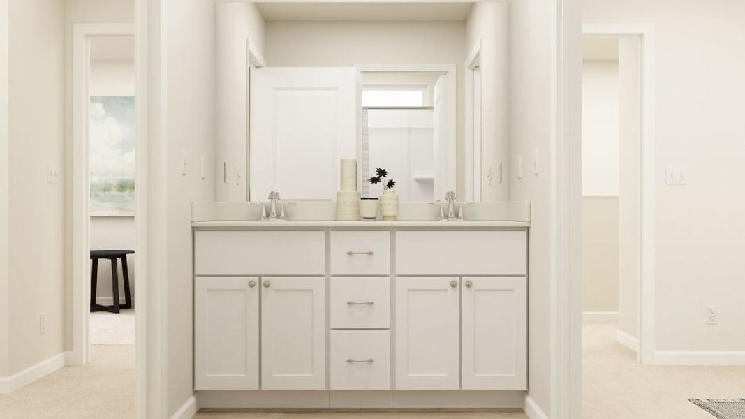 Representative furnished interior of a home built from the Hickory by Lennar in Elizabeth: Arbor, Fort Mill (Image 35).