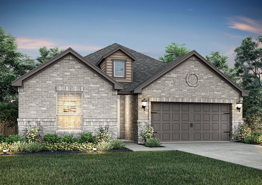 Dusk exterior elevation rendering of the Dove. Dusk exterior elevation rendering of the Dove.