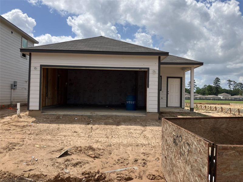 In-progress construction of a new home in Maple Heights, Porter, TX (Image 19).