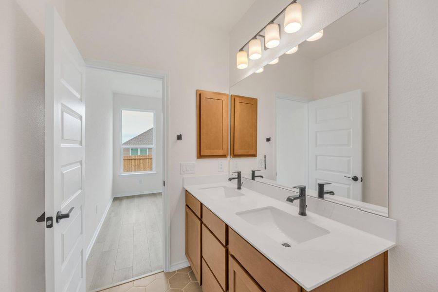 Furnished interior view inside a new home in Salerno - Heritage Collection, Round Rock (Image 11). Furnished interior view inside a new home in Salerno - Heritage Collection, Round Rock (Image 11).