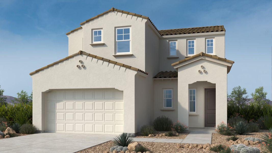 Representative exterior photo of a completed home built from the Holly by Taylor Morrison in Verdin Discovery Collection, Phoenix, AZ (Image 1).