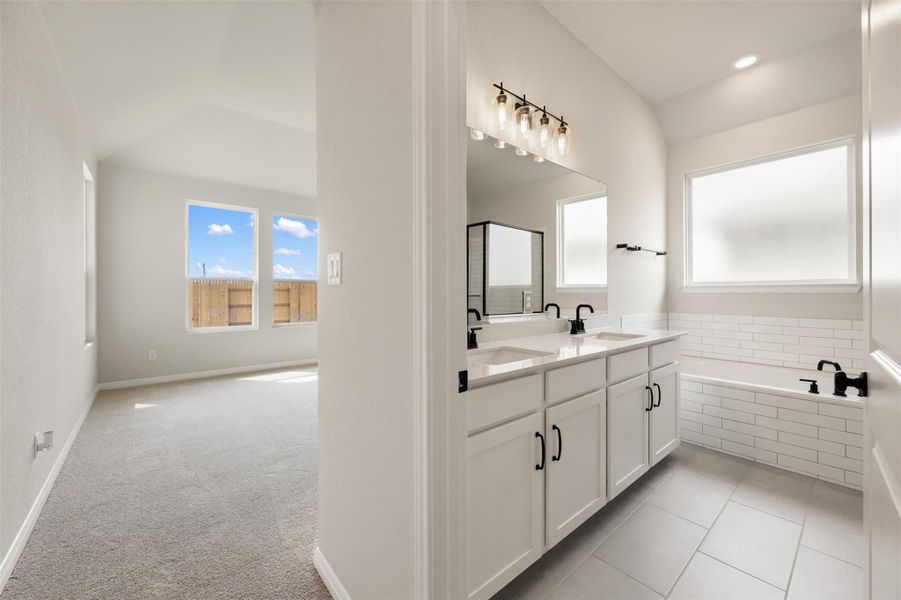 Furnished interior view inside a new home in The Colony, Bastrop (Image 7).