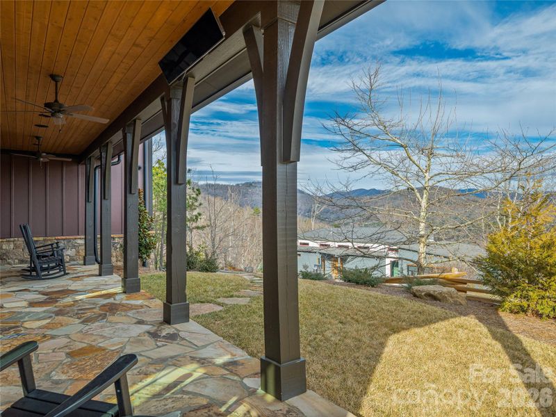 Exterior details and patio area of a home in , Asheville (Image 3).
