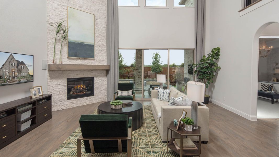 Furnished interior view inside a new home in Fields 60', Frisco (Image 12).