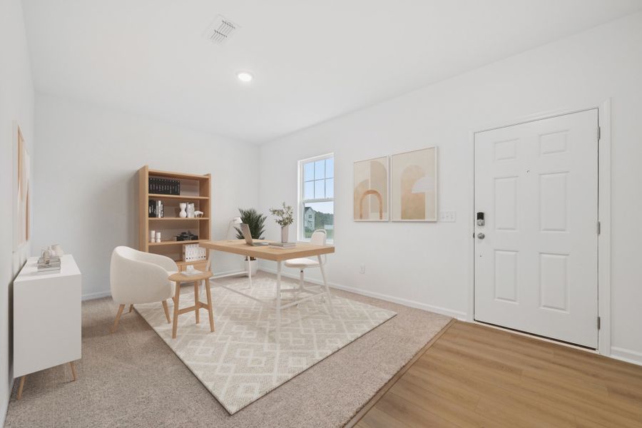 Representative furnished interior of a home built from the Brooke by Ashton Woods in Middleton Farms, Middlesex (Image 7).
