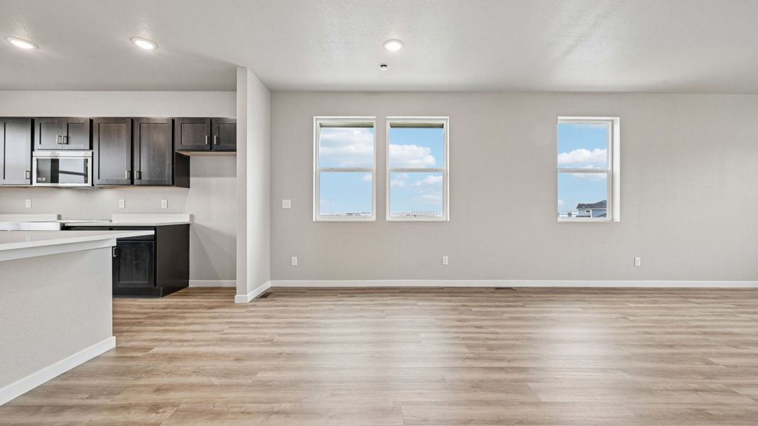 Furnished interior view inside a new home in Windler Townhomes, Aurora (Image 12). Furnished interior view inside a new home in Windler Townhomes, Aurora (Image 12).