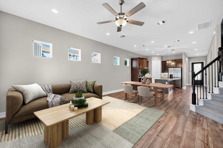 Furnished interior view inside a new home in Spring Brook Village - Luxe Series, Houston (Image 16).