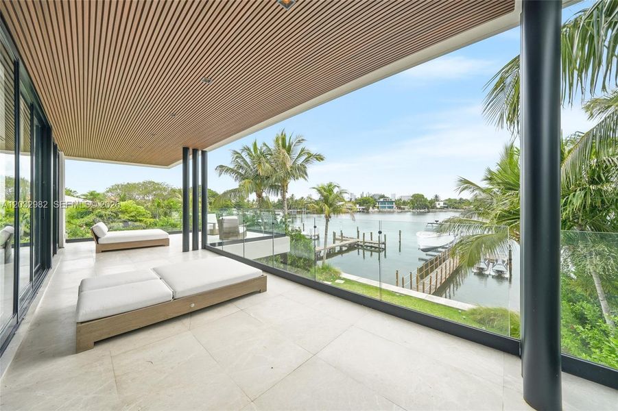 Exterior details and patio area of a home in , Miami Beach (Image 29). Exterior details and patio area of a home in , Miami Beach (Image 29).