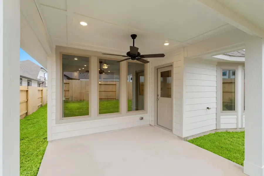 Exterior details and patio area of a home in , Spring (Image 4). Exterior details and patio area of a home in , Spring (Image 4).