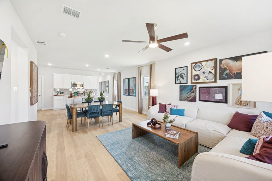 First Floor in a Belmont Magnolia Model Home in Aubrey TX by Trophy Signature Homes