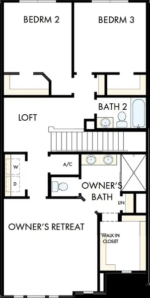 2D floor plan layout of this home in Emerald Landing at Waterside at Lakewood Ranch – Towns, Sarasota, FL (Image 3). 2D floor plan layout of this home in Emerald Landing at Waterside at Lakewood Ranch – Towns, Sarasota, FL (Image 3).