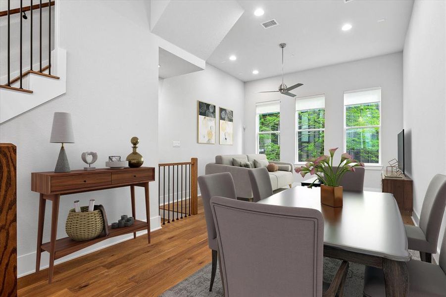 Furnished interior view inside a new home in Trinity Bluff, Dallas (Image 6).