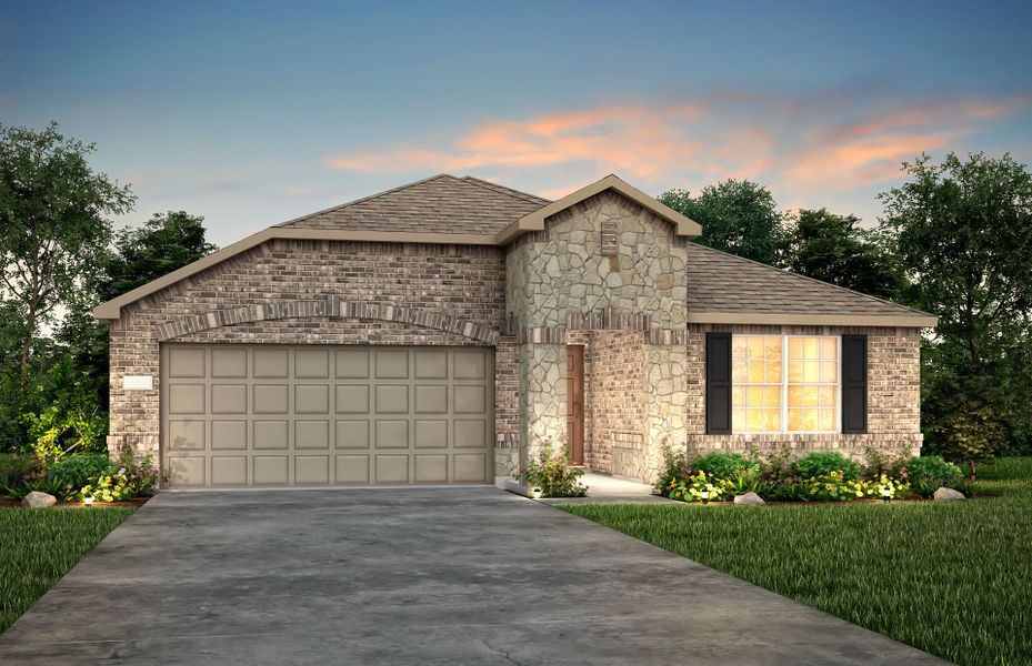 The Serenada, a one-story home with 2-car garage,