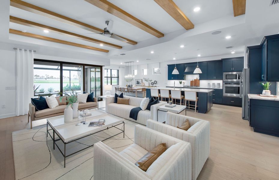 Open flow-through layout Open flow-through layout