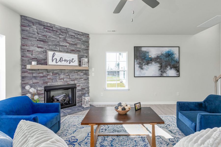 Representative furnished interior of a home built from the Greensboro by Keystone Homes NC in The Wilcox, Greensboro (Image 15).