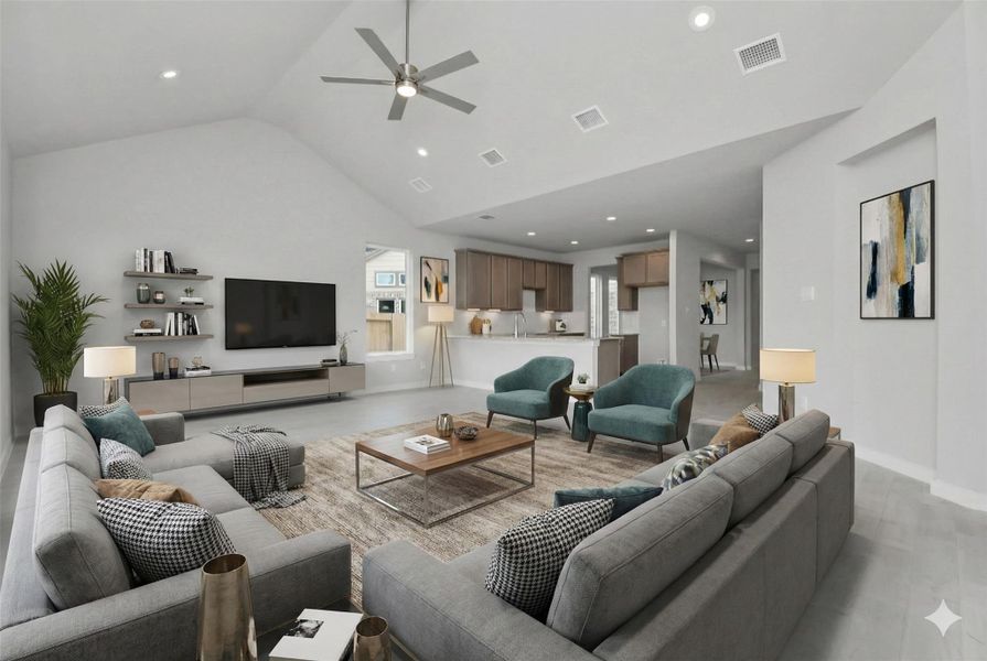 Virtually Staged - Living Room. Sample photo of completed home with similar floor plan. Actual colors and selections may vary.