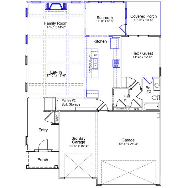 2D floor plan layout of this home in Sweetbrier, Durham, NC (Image 3).