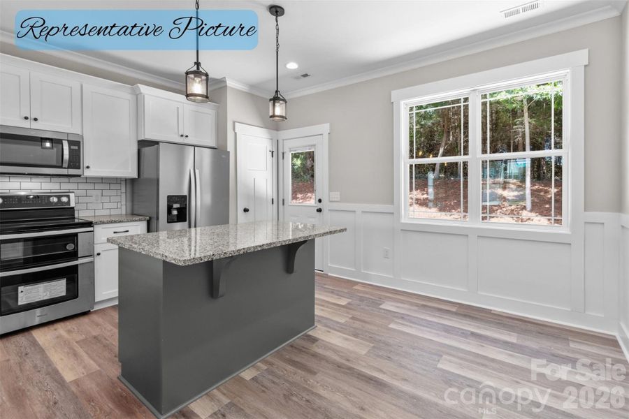 Furnished interior view inside a new home in , Albemarle (Image 10).