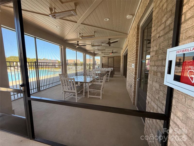 Screened porch off pool Screened porch off pool