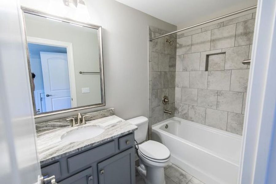 Representative furnished interior of a home built from the Langley by True Homes in Edgewater - Cottage Greens, Lancaster (Image 13).