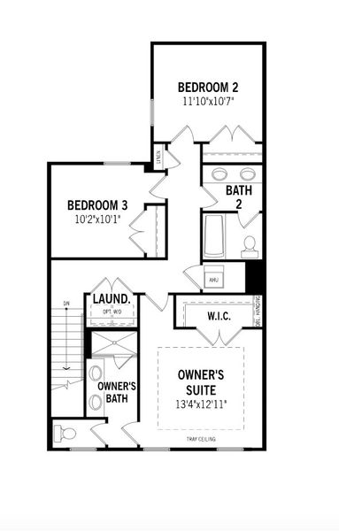 2D floor plan layout for the Aleutian by Mattamy Homes in Celebration - Island Village, Celebration, FL (Image 3). 2D floor plan layout for the Aleutian by Mattamy Homes in Celebration - Island Village, Celebration, FL (Image 3).