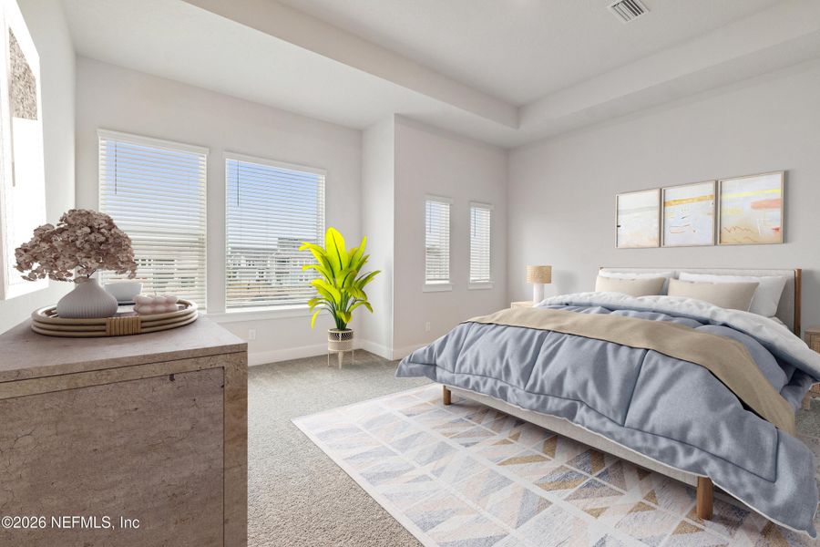 Furnished interior view inside a new home in Kettering at eTown - Paired Villas, Jacksonville (Image 9).