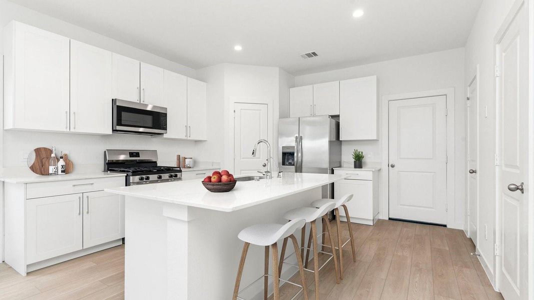 *Elevations, exterior/ interior colors, options, available upgrades that require an additional charge, and standard features will vary in each community and subject change without notice. Call for details.