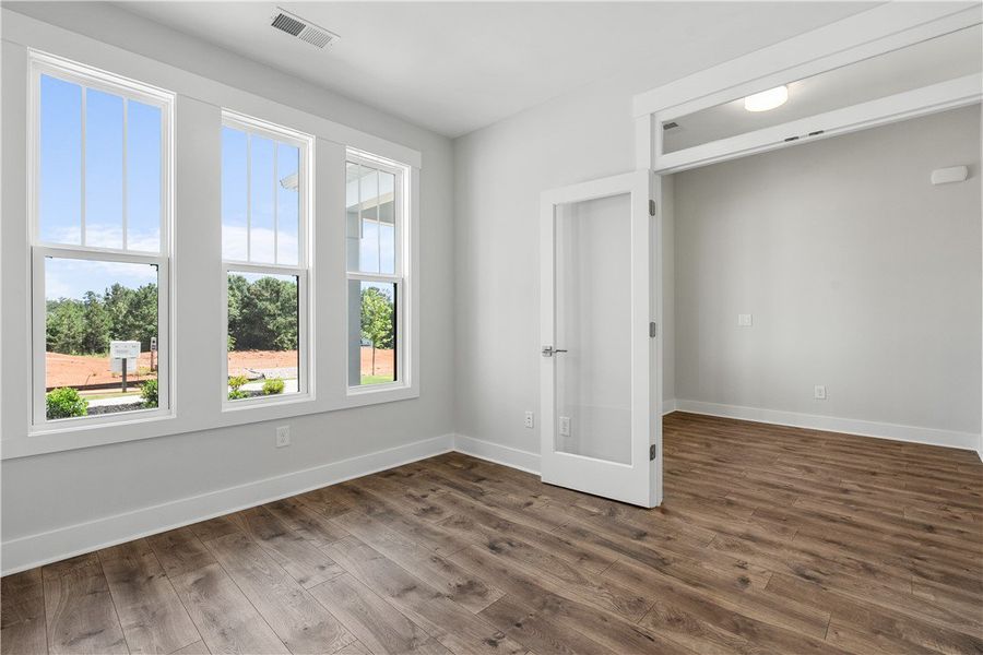 A versatile space bathed in natural light, offerin