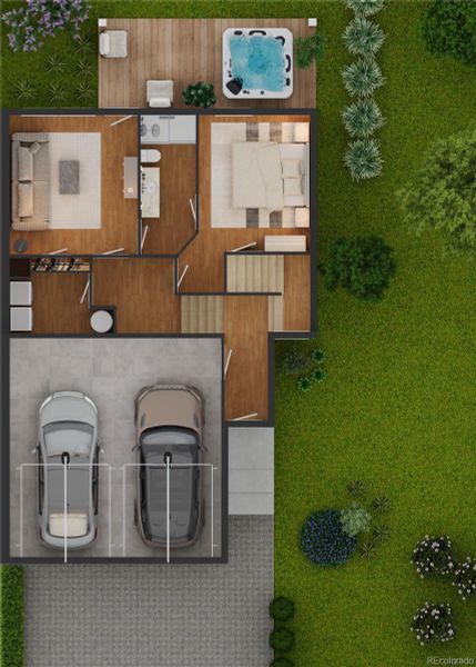 2D floor plan layout of this home in , Woodland Park, CO (Image 2).