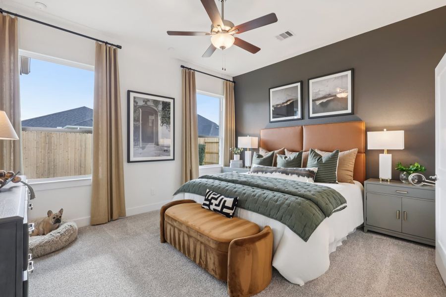 Furnished interior view inside a new home in Sunterra, Katy (Image 11).