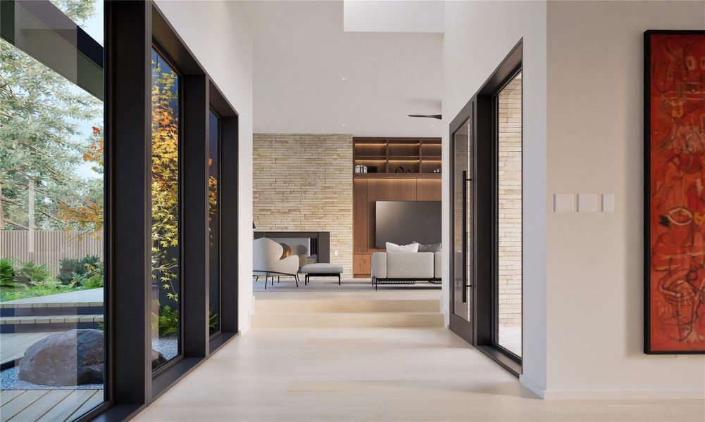 Hall with plenty of natural light