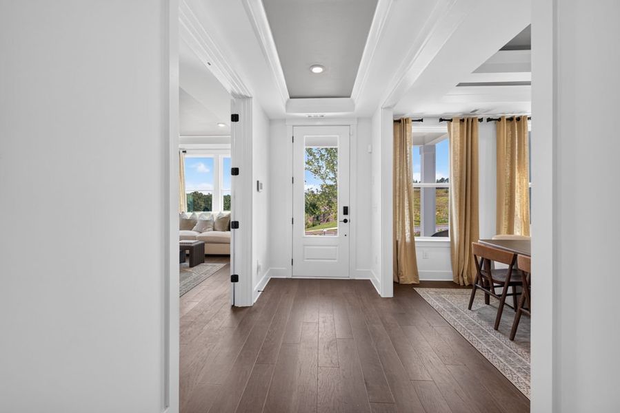 Representative unfurnished interior of a home built from the Newlyn by Pulte Homes in Bleckley Station, Ball Ground (Image 24). Representative unfurnished interior of a home built from the Newlyn by Pulte Homes in Bleckley Station, Ball Ground (Image 24).