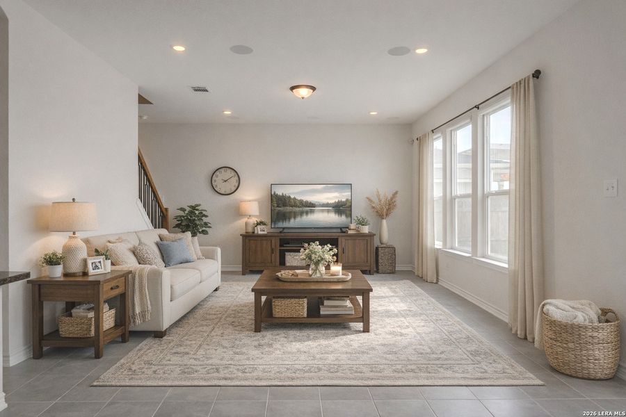 Furnished interior view inside a new home in , New Braunfels (Image 12).
